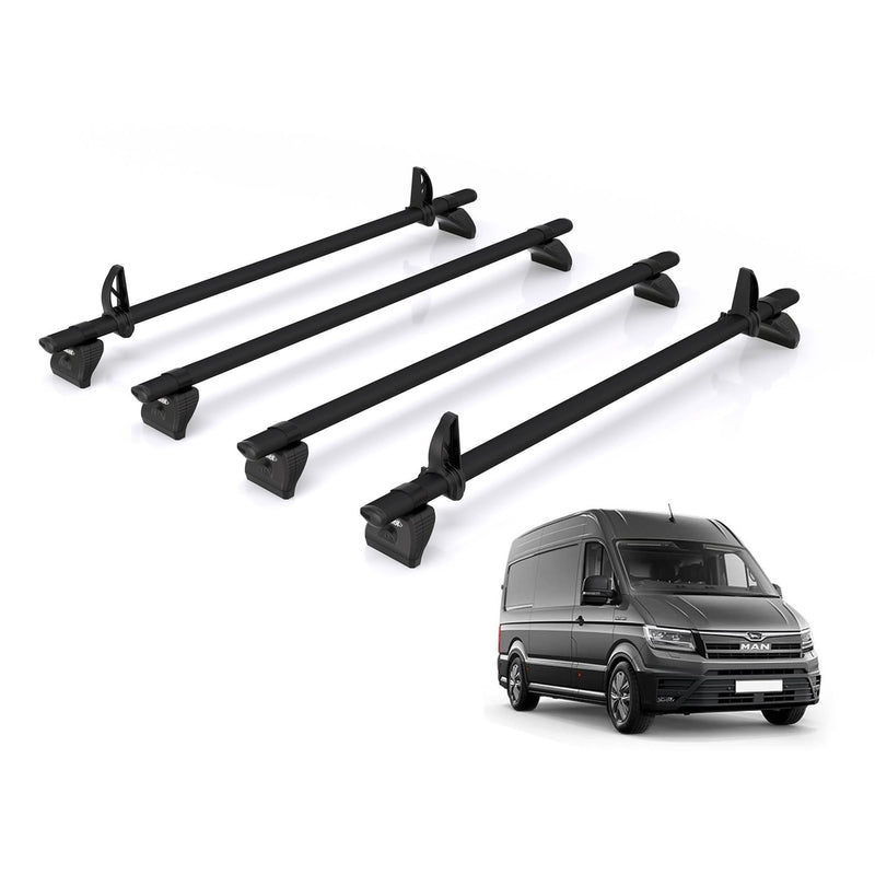MAN TGE (2017 onwards) - Rhino Kammbar Black Roof Bars