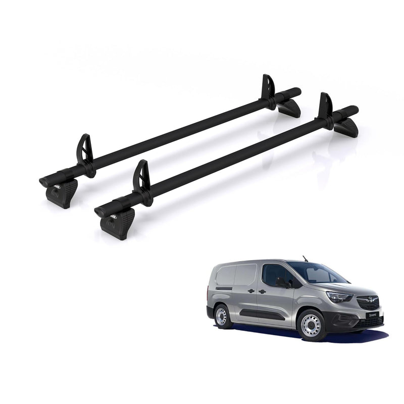 Vauxhall Combo (2018 onwards) - Rhino Kammbar Black Roof Bars