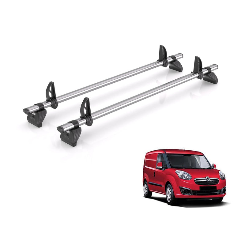 Vauxhall Combo (2012-2018) - 2 Rhino Kammbar Fleet Roof Bars (Steel)
