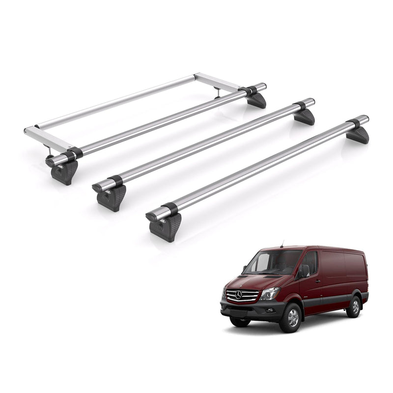 Mercedes Sprinter Roof Rack for 2006-2018 Short/Medium + Standard Roof 3x Bars