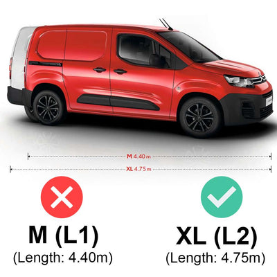 Citroen Berlingo (2018-) - 2 Rhino Kammbar Black Roof Bars + Roller (Aluminium)