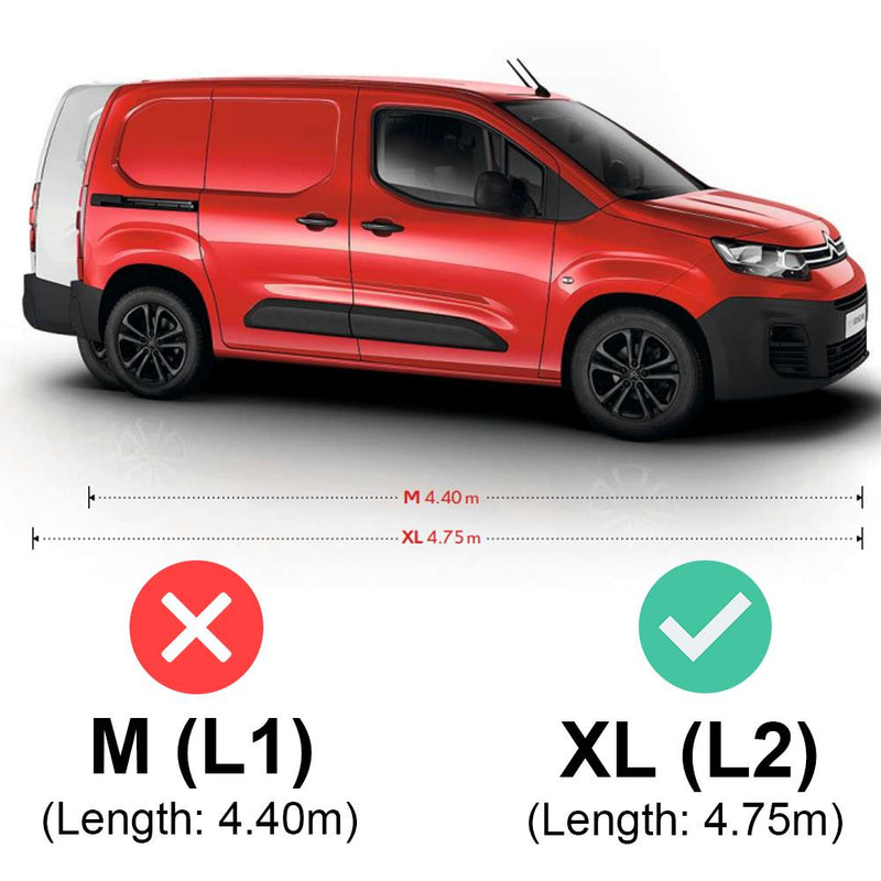 Citroen Berlingo (2018-) - 2 Rhino Kammbar Black Roof Bars + Roller (Aluminium)