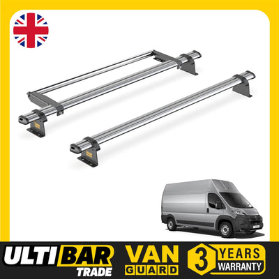 Peugeot Boxer Roof Rack for 2006+ [H3 Roof] 2x Bars & Roller - Van Guard Trade