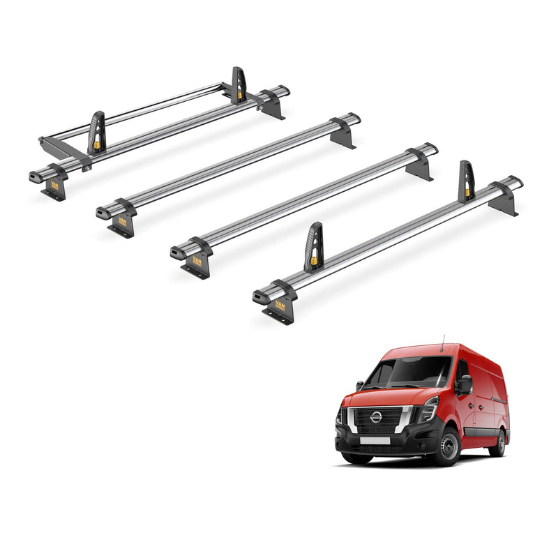 Nissan Interstar Roof Rack for 2022+ 5x Bars, Roller & Loadstops  - Van Guard