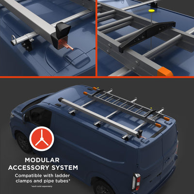 3 Bar Roof Rack & Roller For Volkswagen T6 Transporter 2015-2024