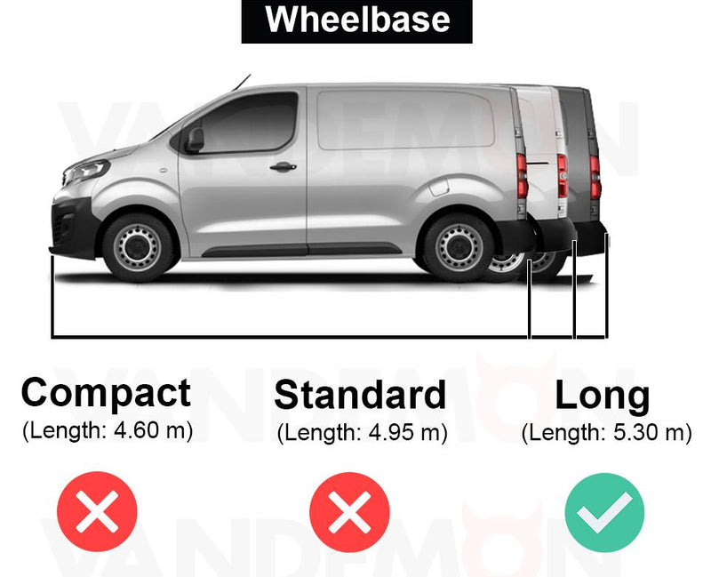 Peugeot Expert (2016-) - 2 Van Guard Ultibar Plus Roof Bars + Roller