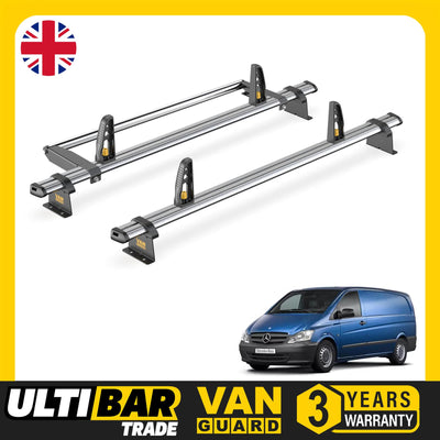 Mercedes Vito Roof Rack (2003-2014 Compact/Long) 2 Bars & Roller Van Guard Trade