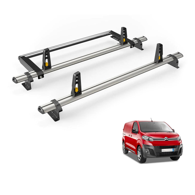 Peugeot Expert (2016-) - 2 Van Guard Ultibar Plus Roof Bars + Roller