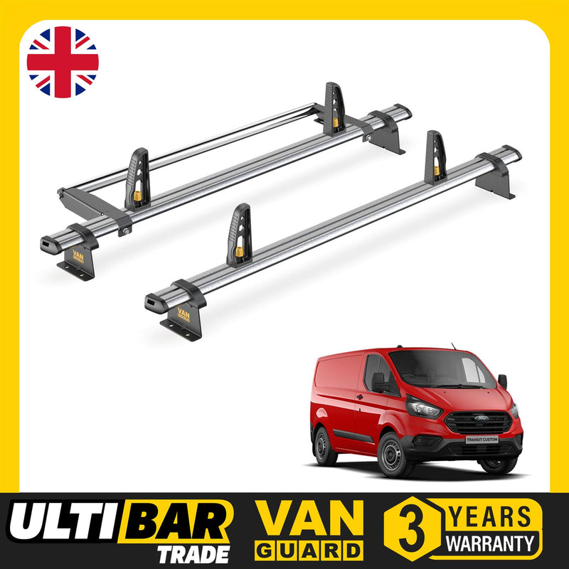 Ford Transit Custom Roof Rack 2013-2024 GEN1 - Roller & 2x Roof Bars Van Guard