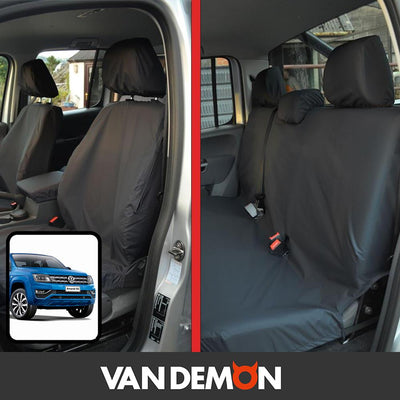 VW Amarok (2011-) - Tailored Seat Covers in Black (Front & Rear Bundle)