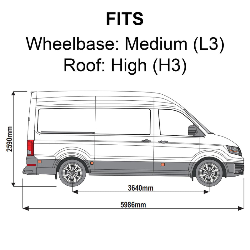 VW Crafter Van Guard Racking - Driver + Passenger Side [Silver Pack]