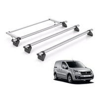 Peugeot Partner Roof Rack For 2008-2018 L1 With Barn Doors 3x Bars Rhino Fleet