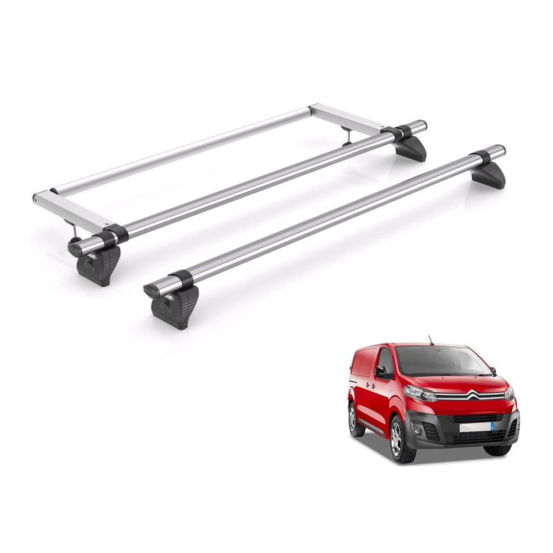 Peugeot Expert Roof Rack Fits 2016+ Models 2x Bars + Roller Rhino Kammbar