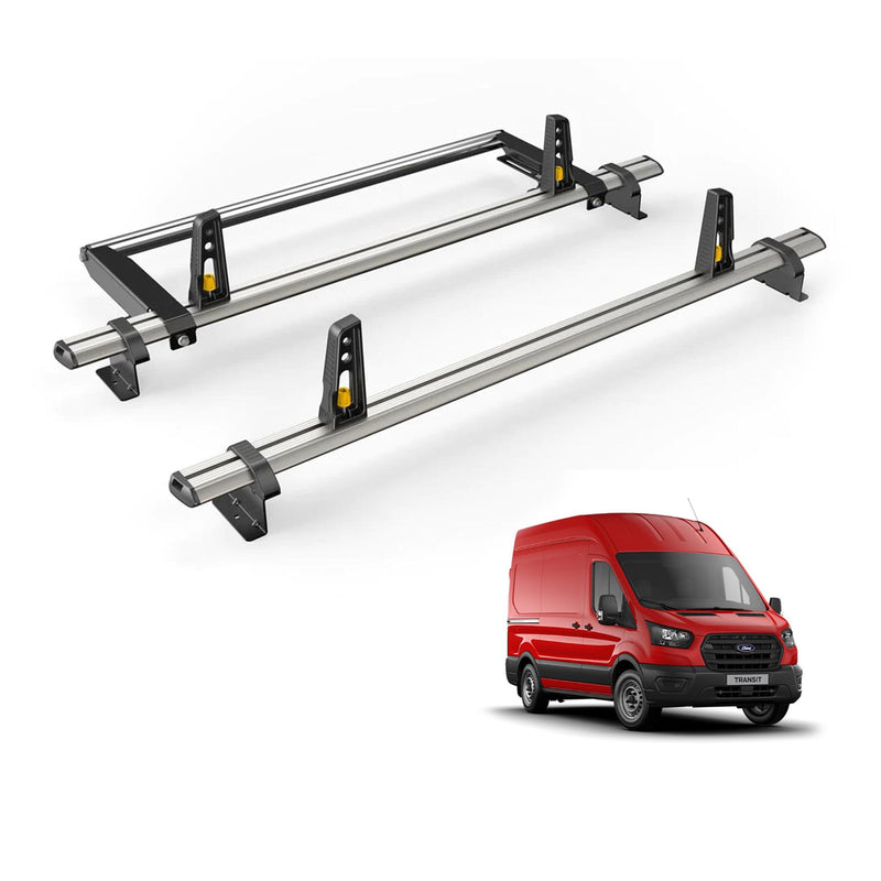Ford Transit (2013-2024) - 2 Van Guard Ultibar Plus Roof Bars + Roller