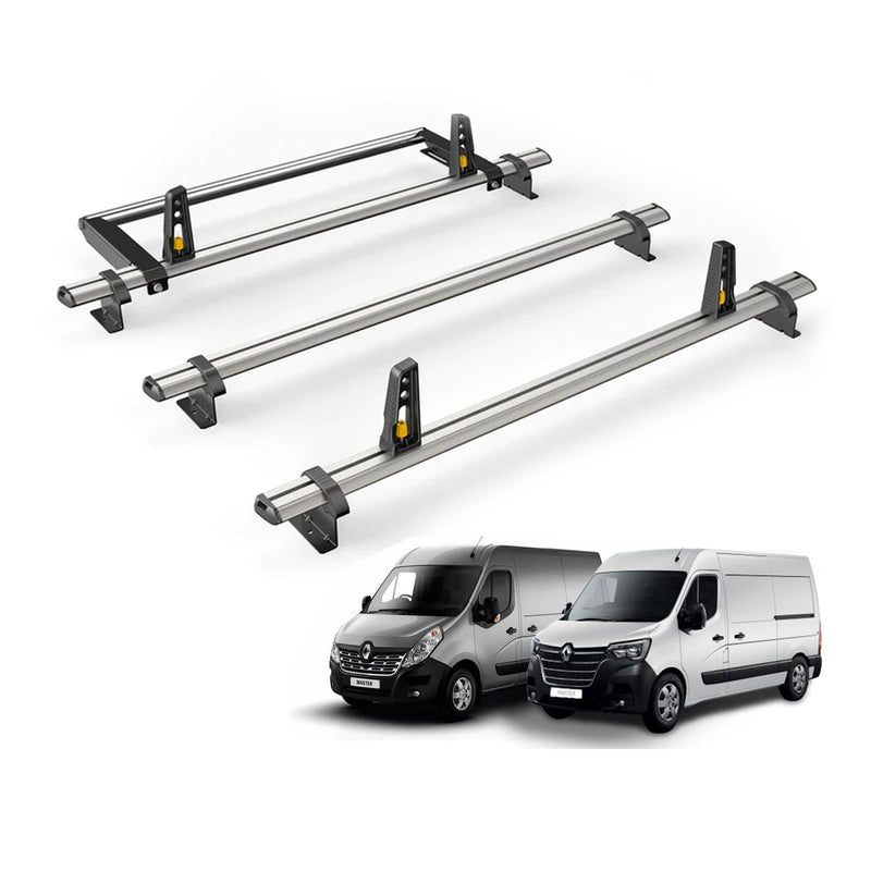 Renault Master (2010-2024) - 3 Van Guard Ultibar Plus Roof Bars + Roller