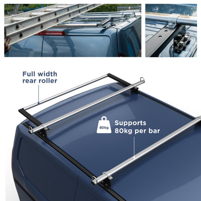 Citroen Dispatch (2016-) - 3 Roof Bars & Roller