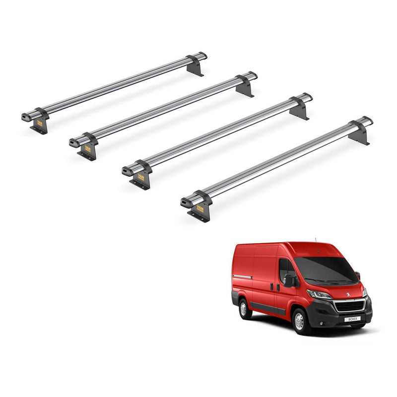 Peugeot Boxer (2006-) - 4 Van Guard Ultibar Trade Roof Bars