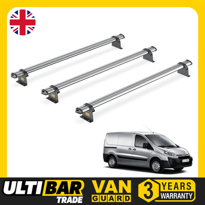 Toyota ProAce (2013-2016) - 3 Van Guard Ultibar Trade Roof Bars