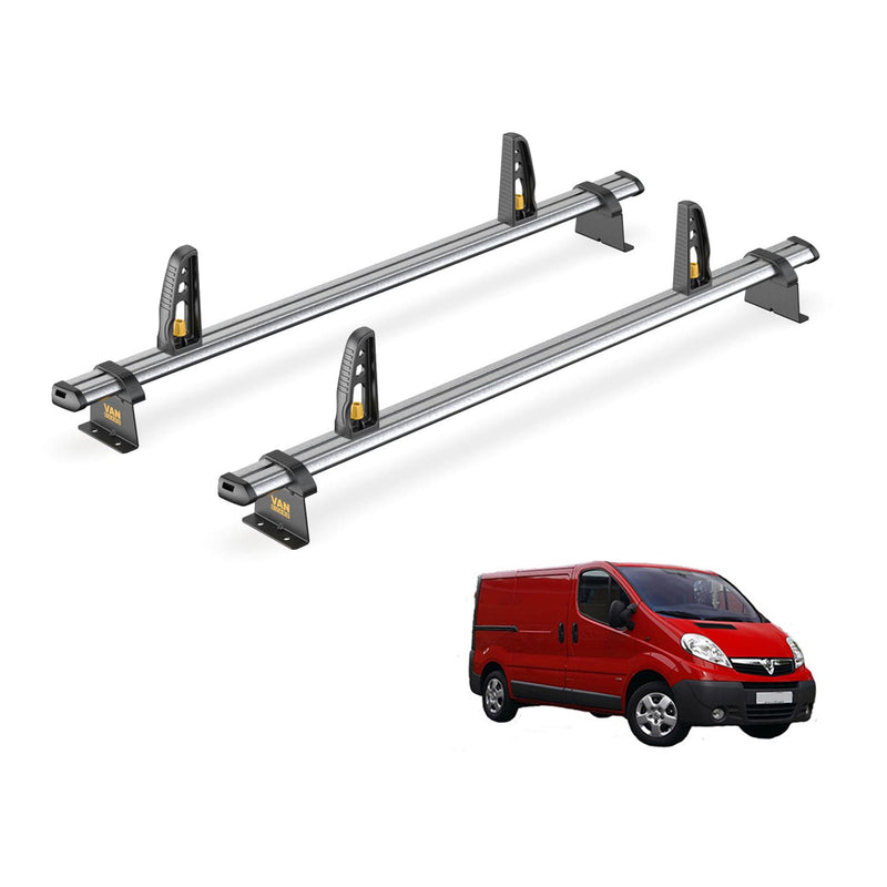 Vauxhall Vivaro Roof Rack for 2001-2014 2x Roof Bars + Loadstops Van Guard Trade