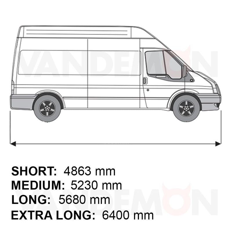 Ford Transit (2000-2014) - 4 Rhino Delta Roof Bars