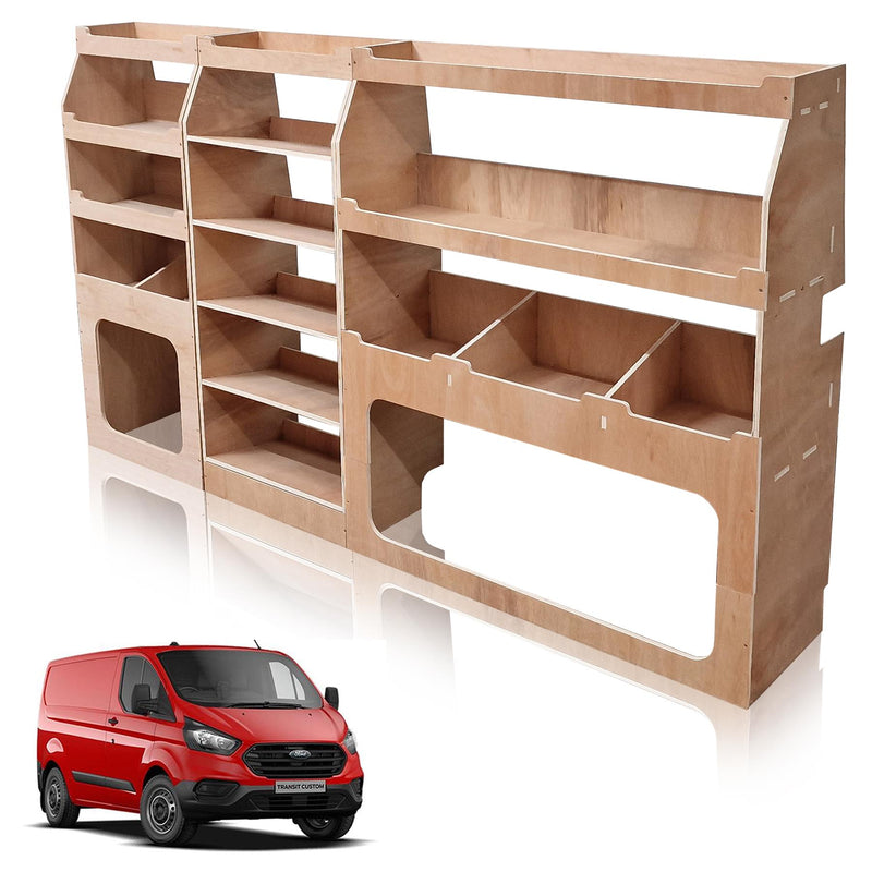 Ford Transit (2013-2024) Custom Plywood Van Racking - Driver Side