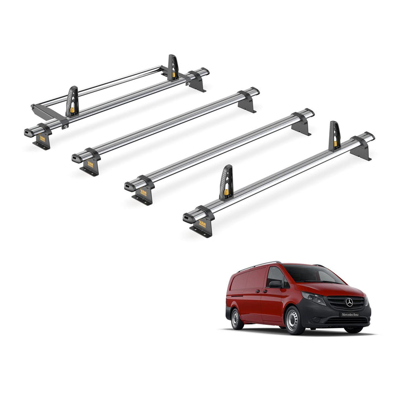 Mercedes Vito Roof Rack (2014+) [Compact/Long] 4 Bars and Roller Van Guard Trade