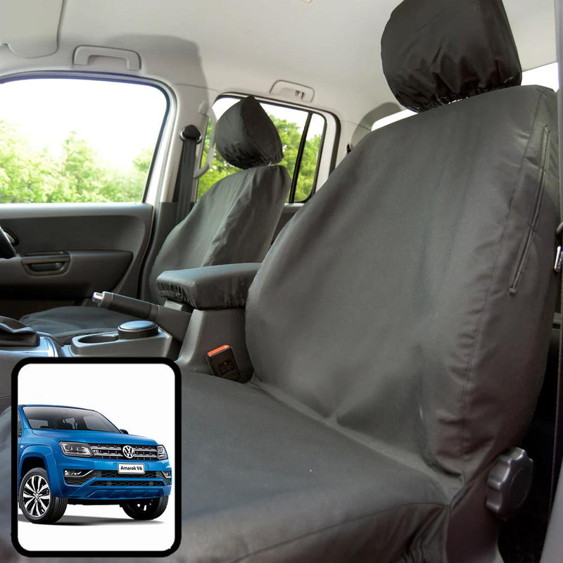 VW Amarok (2011-) - Tailored Front Row Seat Covers in Black (1+1)