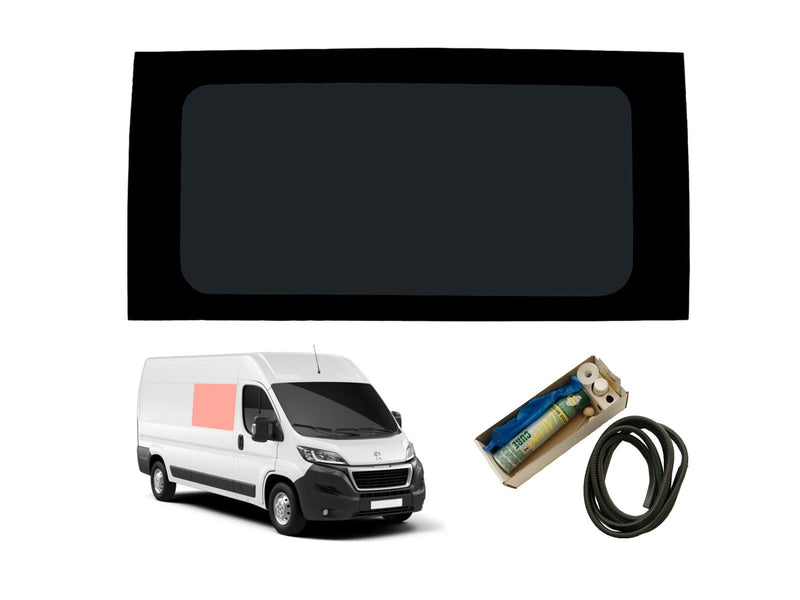 Peugeot Boxer (2006-) Driver Side Fixed Window Privacy Camper Glass with Fitting Kit