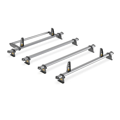 VW Transporter Roof Rack for 03-15 T5 [Barn Doors] 4 Bars Bundle Van Guard Trade