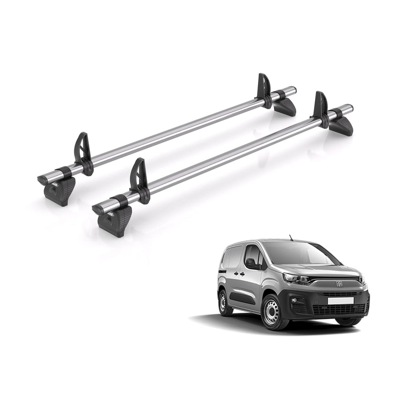 Fiat Doblo (2022-) - 2 Rhino Kammbar Fleet Roof Bars (Steel)