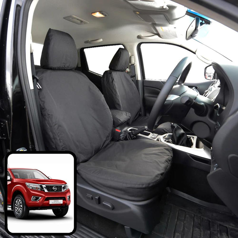 Nissan Navara (NP300 2016-) - Tailored Front Row Seat Covers in Black (1+1)