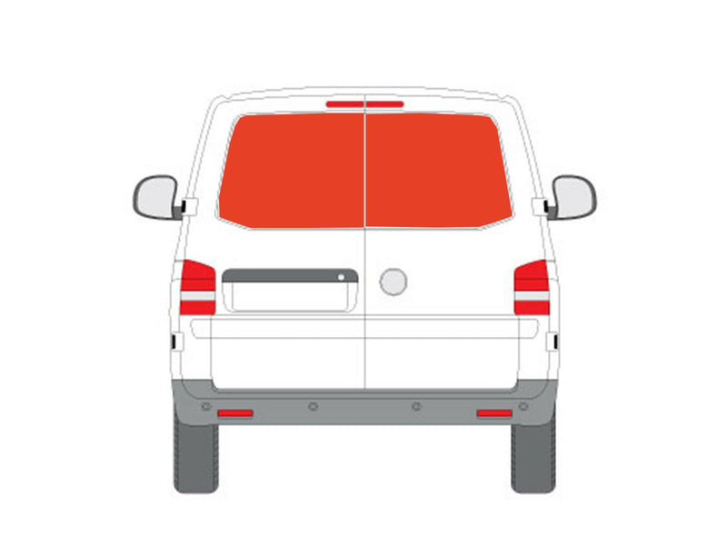 VW Transporter (T6 2015-) - Rear Doors Grey Curtain Kit