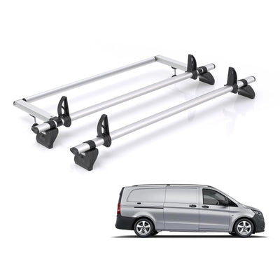 Mercedes Vito (2015 onwards) - Rhino Kammbar Pro Roof Bars and Rear Roller