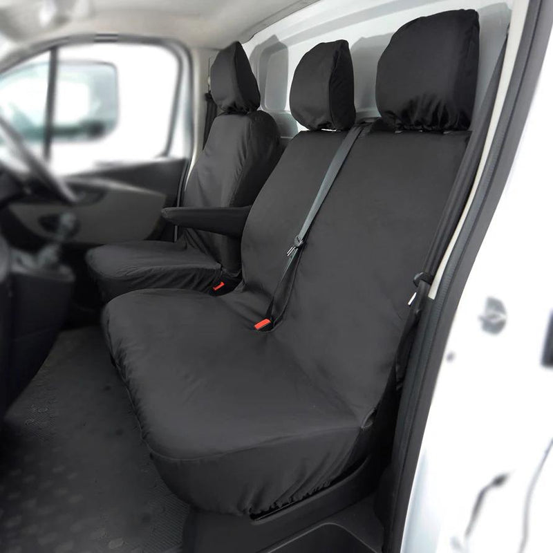 Fiat Talento (2016-) - Tailored Front Row Fold Pass. Seat Covers in Black (1+2)