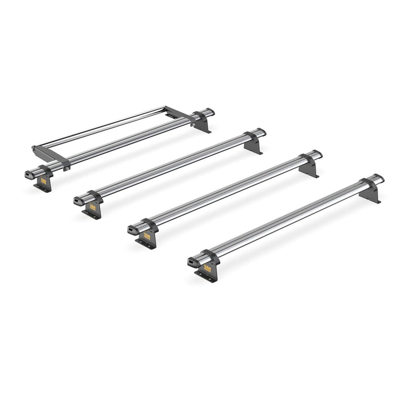 VW Transporter (2003-2015) - 4 Van Guard Ultibar Trade Roof Bars + Roller