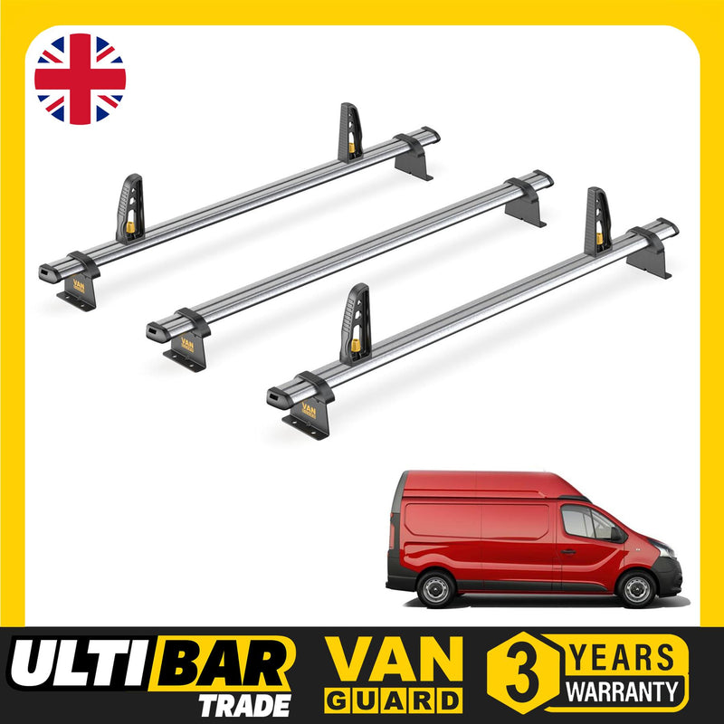 Van Guard Ulti Bar Trade + Loadstops 3 Bars Roof Rack For The Nissan Primastar 2022+