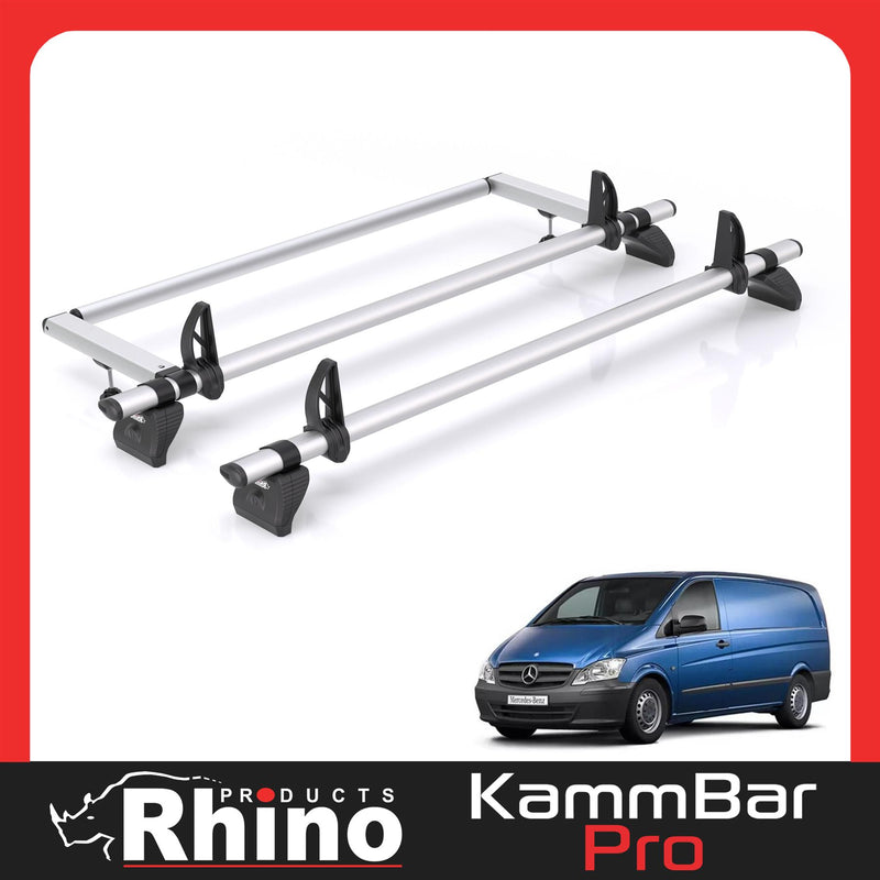 Mercedes Vito (2003-2014) - Rhino Kammbar Pro Roof Bars and Rear Roller