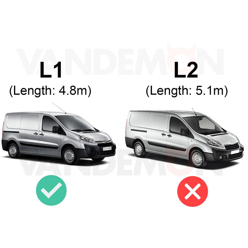 Toyota Proace (2013-2016) - 3 Rhino Kammbar Fleet Roof Bars (Steel)