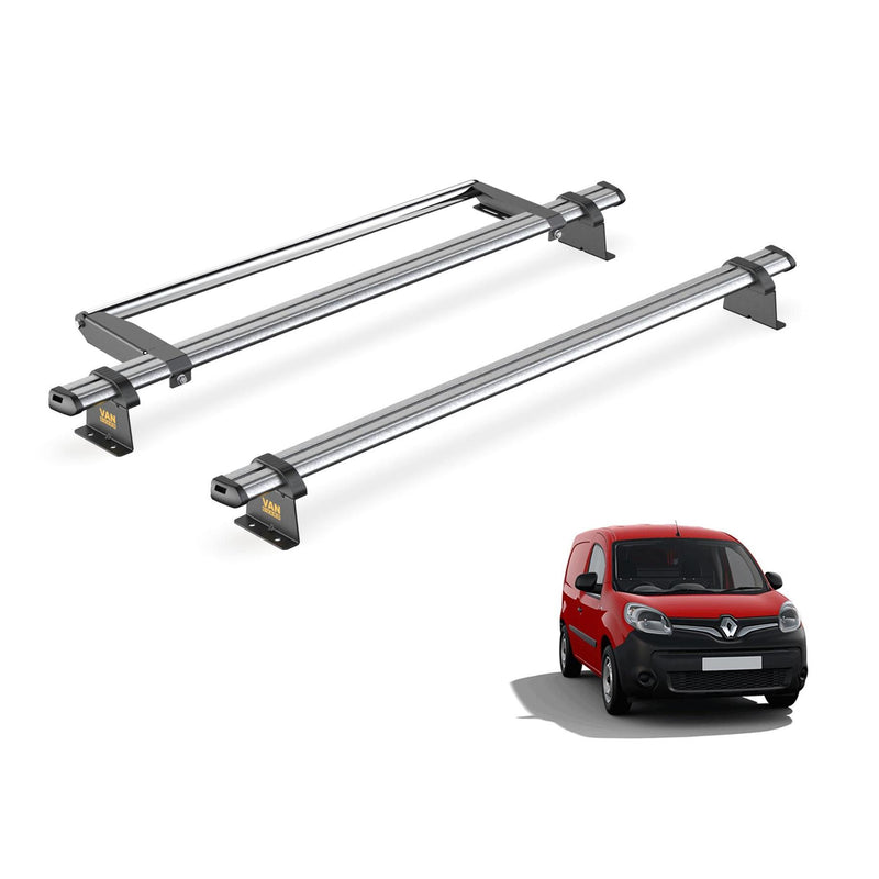 Renault Kangoo (2008-2021) - 2 Van Guard Ultibar Trade Roof Bars + Roller