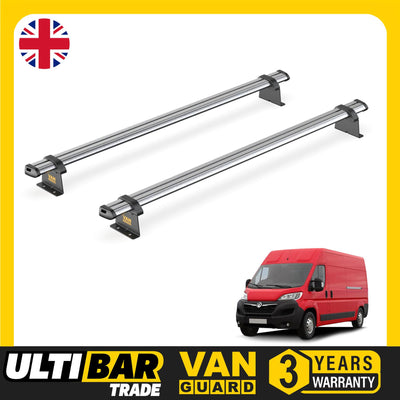 Van Guard Ulti Bar Trade 2 Bars Roof Rack For The Vauxhall Movano 2022+