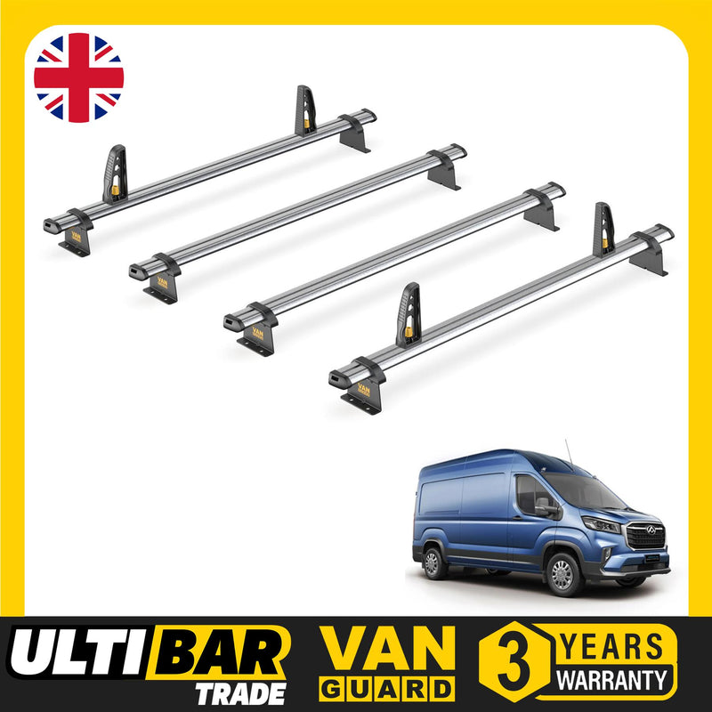 Van Guard Ulti Bar Trade + Loadstops 4 Bars Roof Rack For The Maxus Deliver 9 2020+
