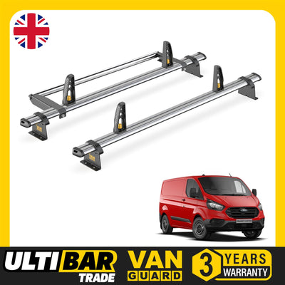 Ford Transit Custom Roof Rack for 2013-2024 GEN1 [H1] 2 Bars & Roller [Tailgate]