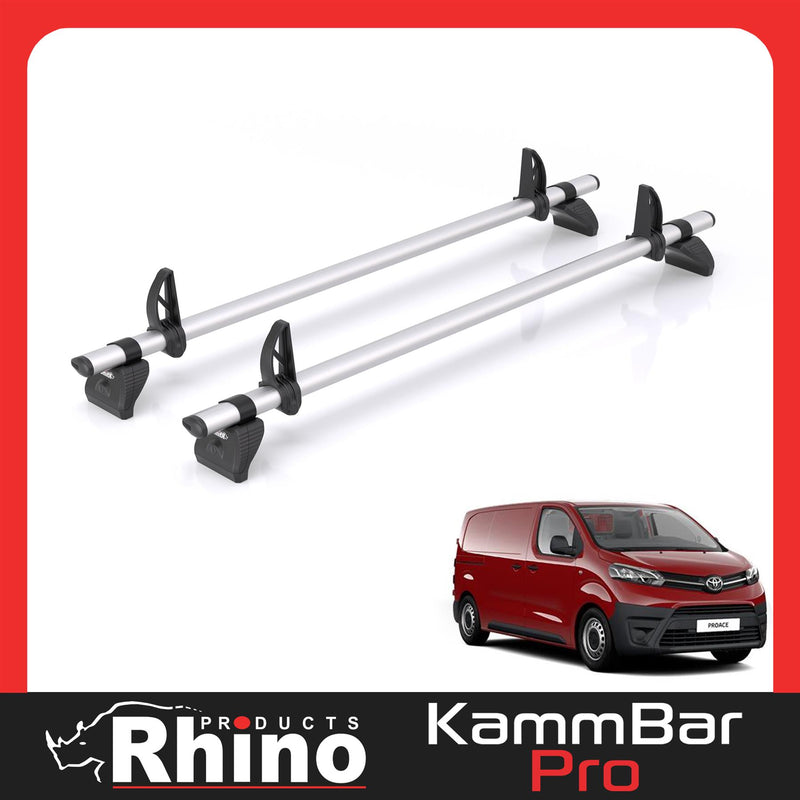 Toyota Proace (2016-2024) - 2 Rhino Kammbar Pro Roof Bars (Aluminium)