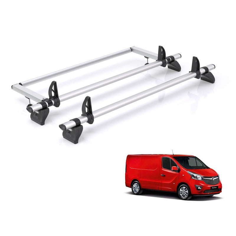 Vauxhall Vivaro Roof Rack For 2014-2019Models 2x Bars + Roller Rhino Kammbar Pro