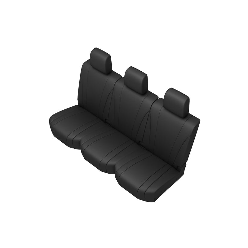 Vauxhall Vivaro (2001-2014) - Tailored Rear Bench Seat Covers in Black (Crew Cab)