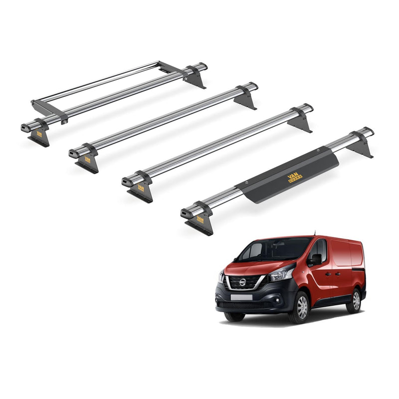 Nissan NV300 (2016-2021) - 4 Van Guard Ultibar Trade Roof Bars + Roller