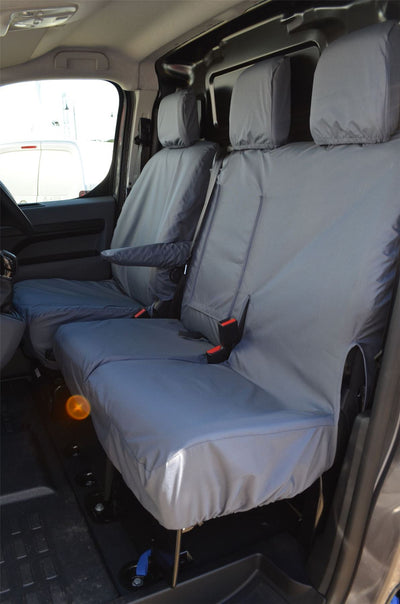 Toyota ProAce (2016-) - Tailored Front Row Fold Pass. Seat Covers in Grey (1+2)