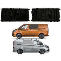 Ford Transit Custom (2013-) - Left Hand Sliding Door & Right Hand Side Panel Black Out Curtain Kit