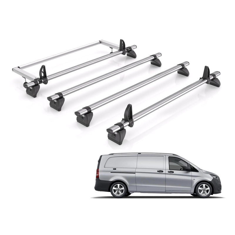 Mercedes Vito (2015 onwards) - Rhino Kammbar Fleet Roof Bars and Rear Roller