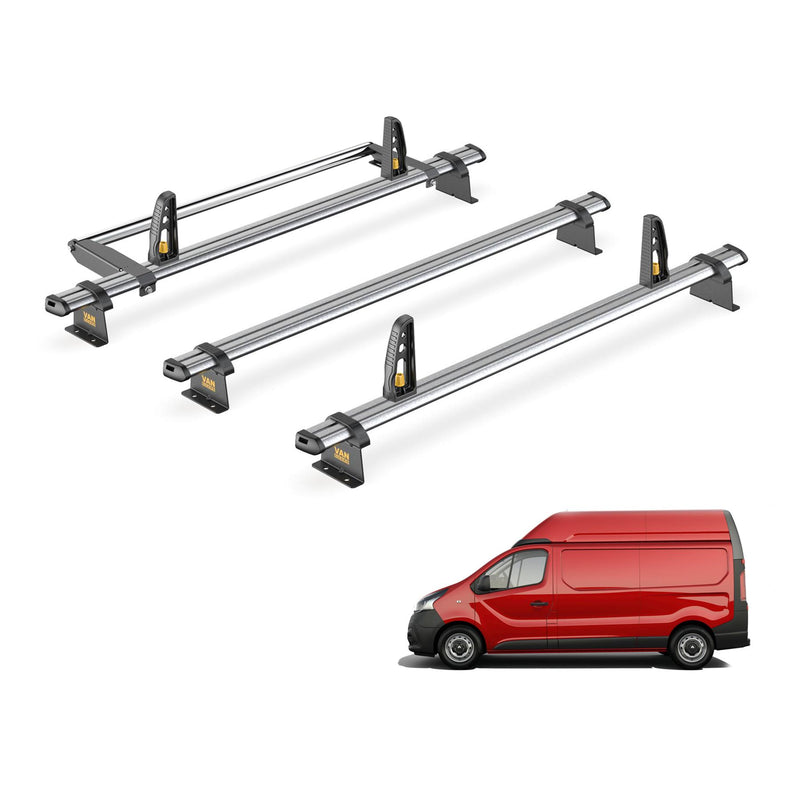 Vauxhall Vivaro Roof Rack for 2014-19 [High Roof] 3x Bars Bundle Van Guard Trade